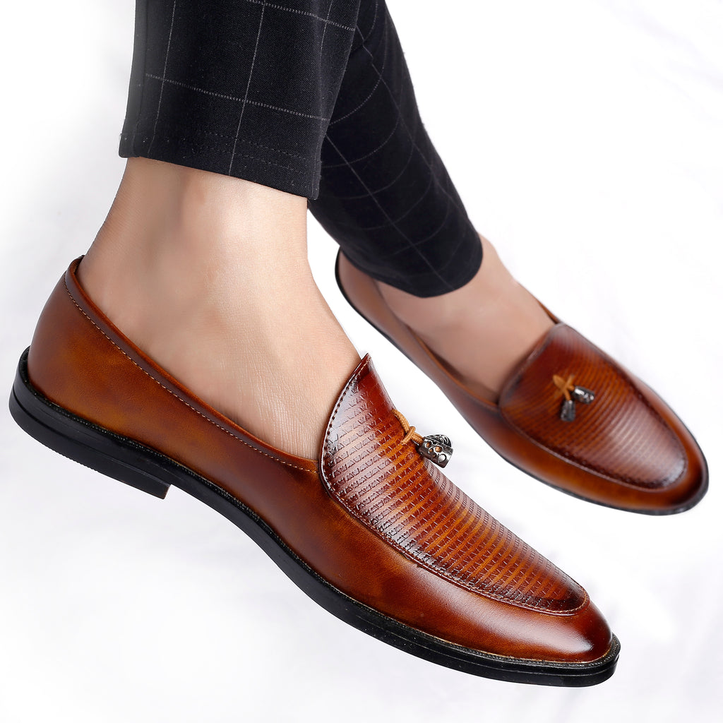 Baxxico Party Wear Premium Range Tassel Formal Slip ons for Men