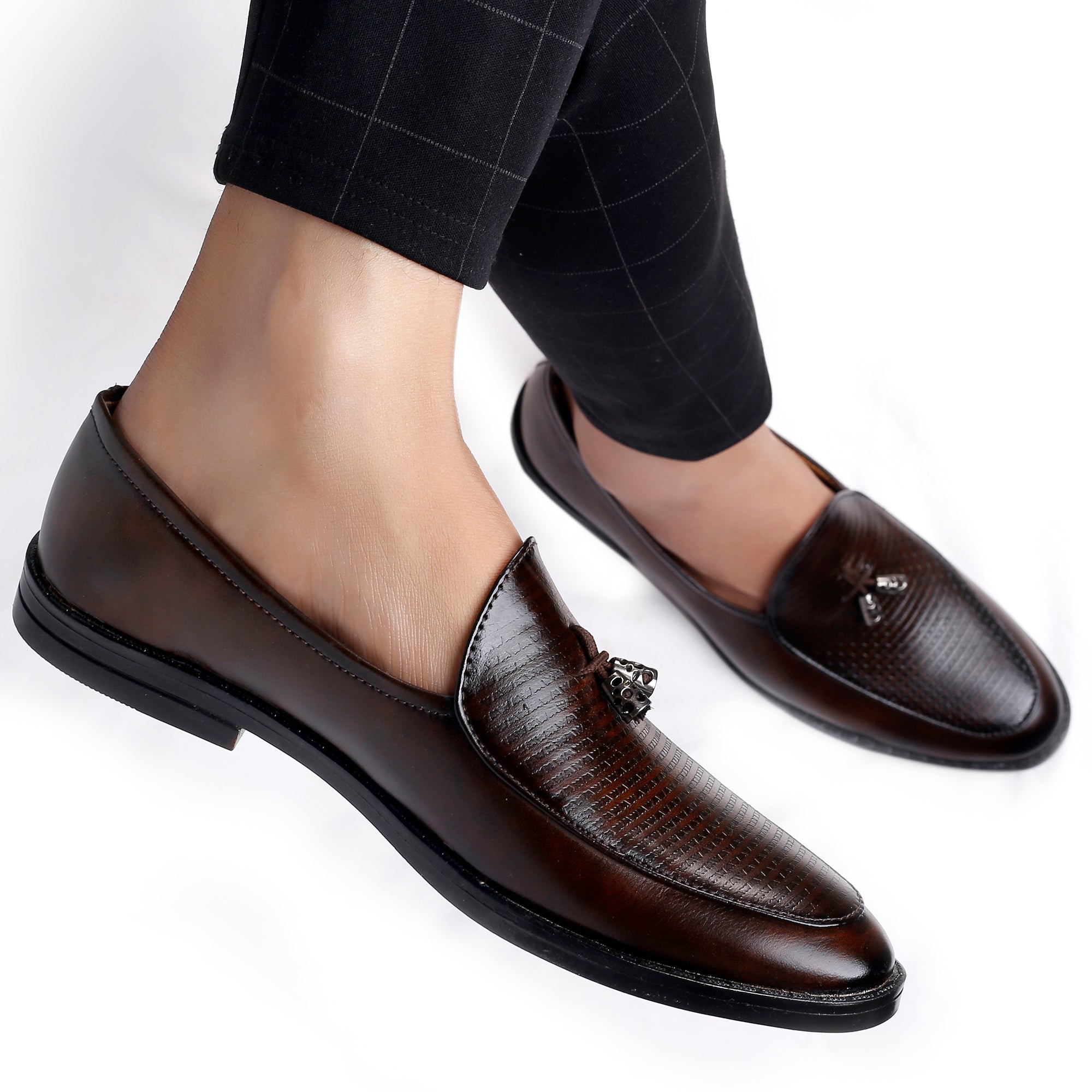 Baxxico Party Wear Premium Range Tassel Formal Slip ons for Men