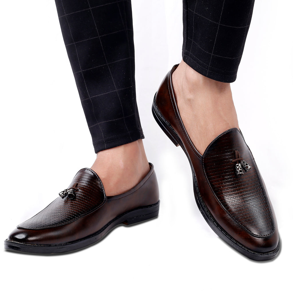 Baxxico Party Wear Premium Range Tassel Formal Slip ons for Men