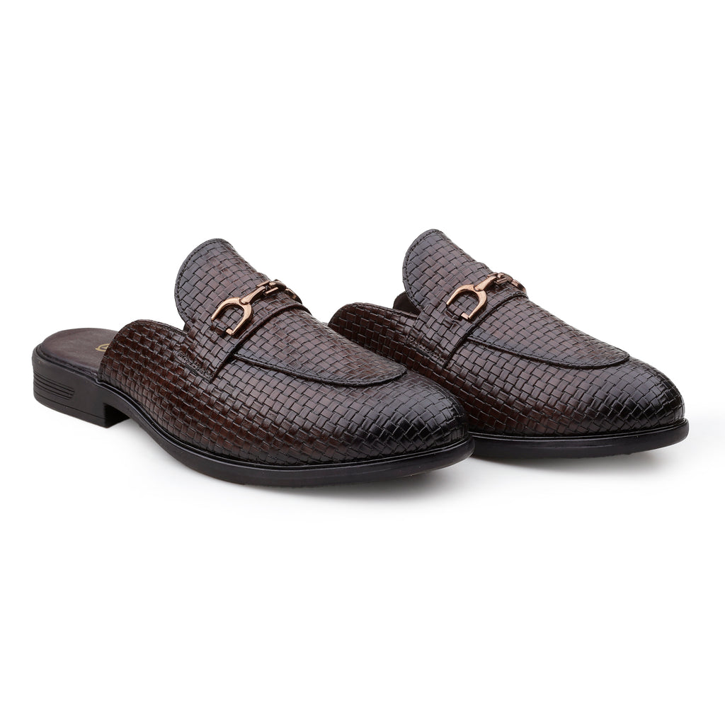 BAXXICO Premium Faux Leather Slip On Mule Loafers for Men