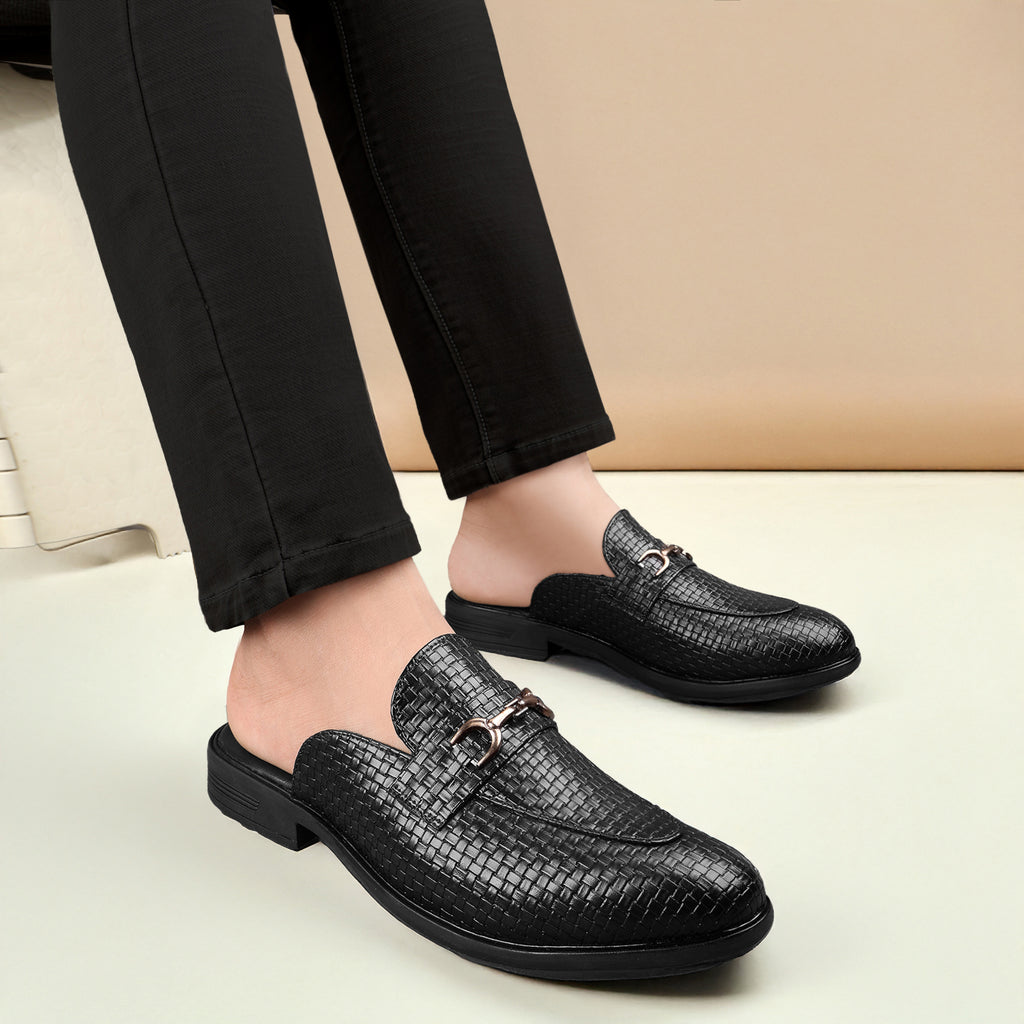 BAXXICO Premium Faux Leather Slip On Mule Loafers for Men
