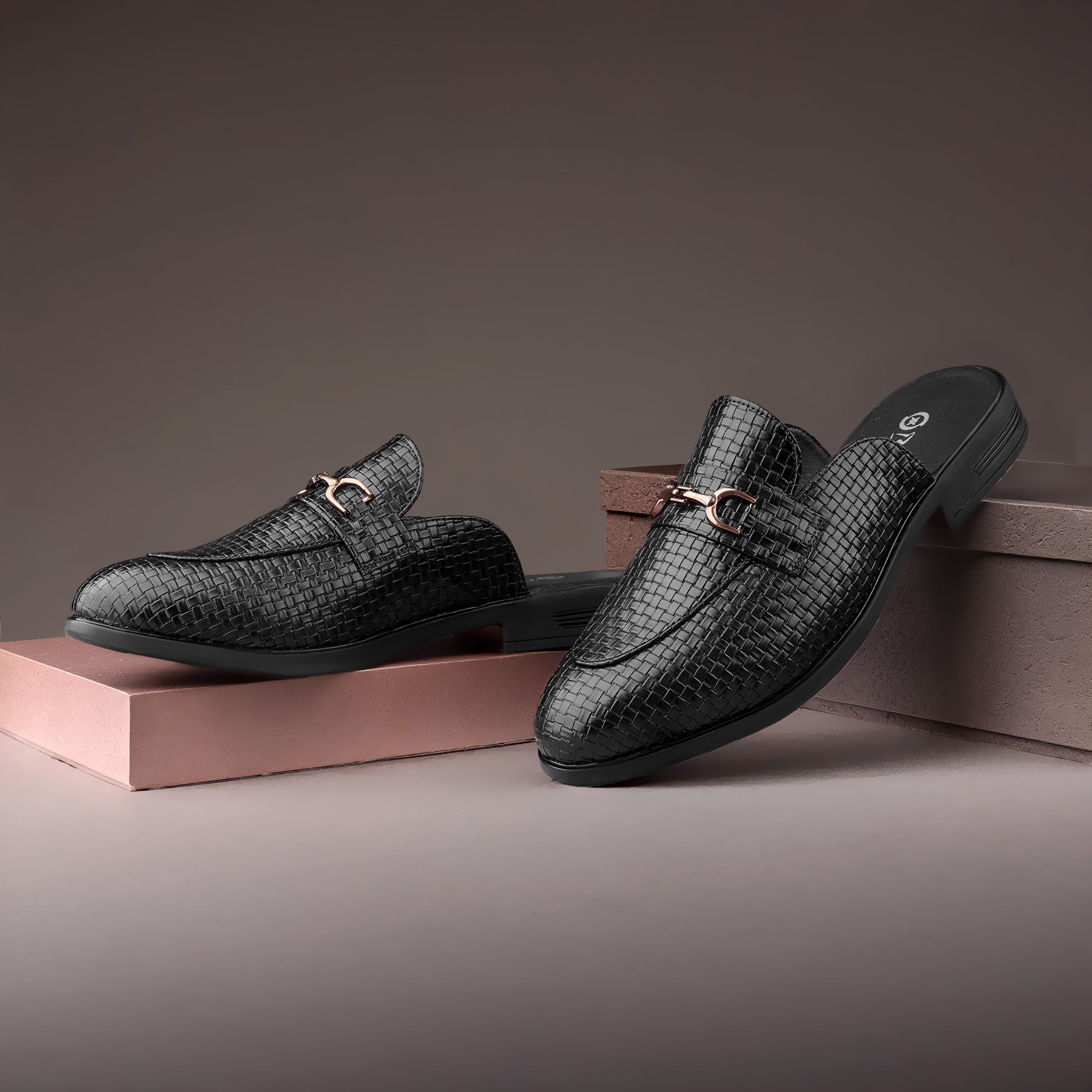 BAXXICO Premium Faux Leather Slip On Mule Loafers for Men