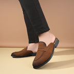 BAXXICO Mens Premium Penny Mule Loafers  Stylish Slip On Shoes