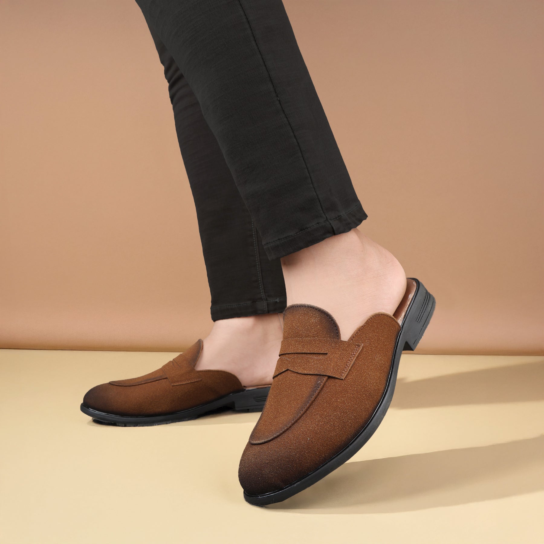 BAXXICO Mens Premium Penny Mule Loafers  Stylish Slip On Shoes