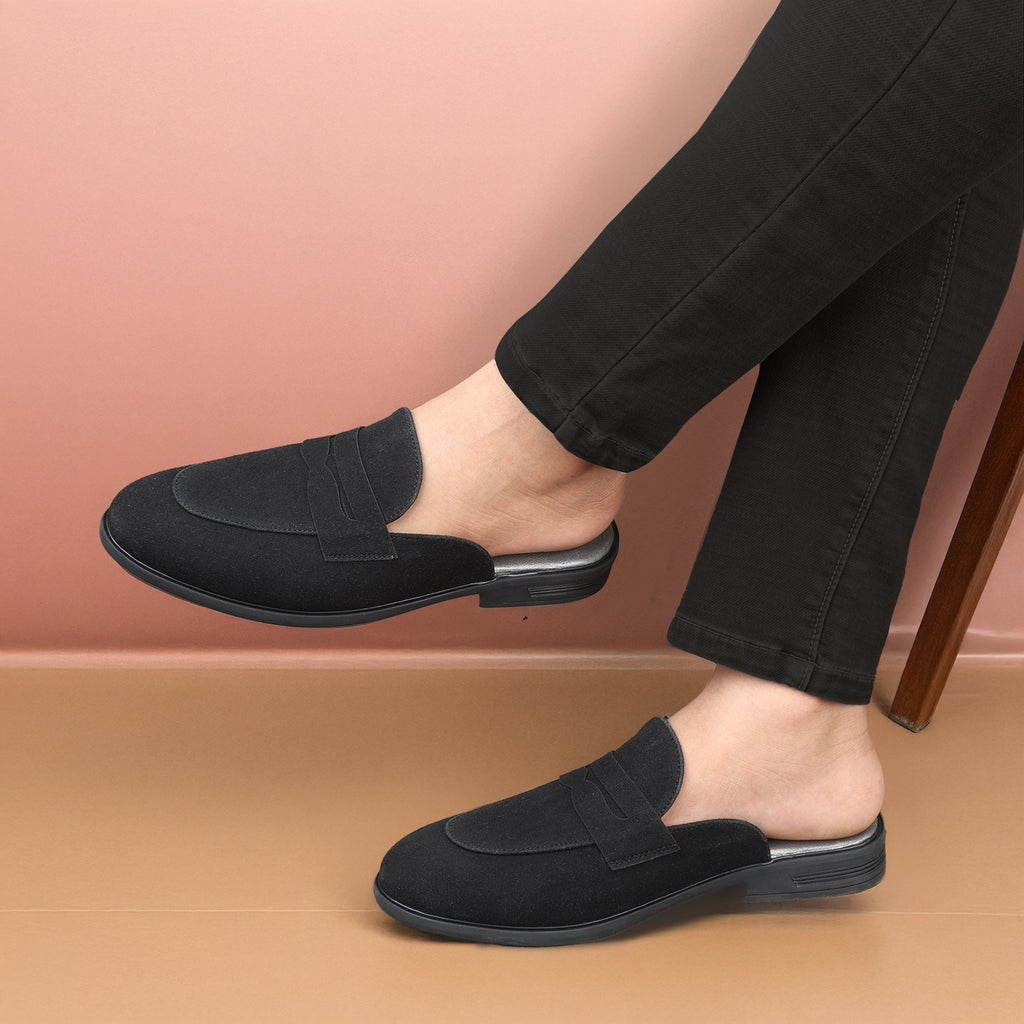 BAXXICO Mens Premium Penny Mule Loafers  Stylish Slip On Shoes