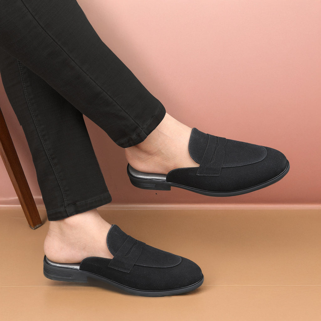 BAXXICO Mens Premium Penny Mule Loafers  Stylish Slip On Shoes