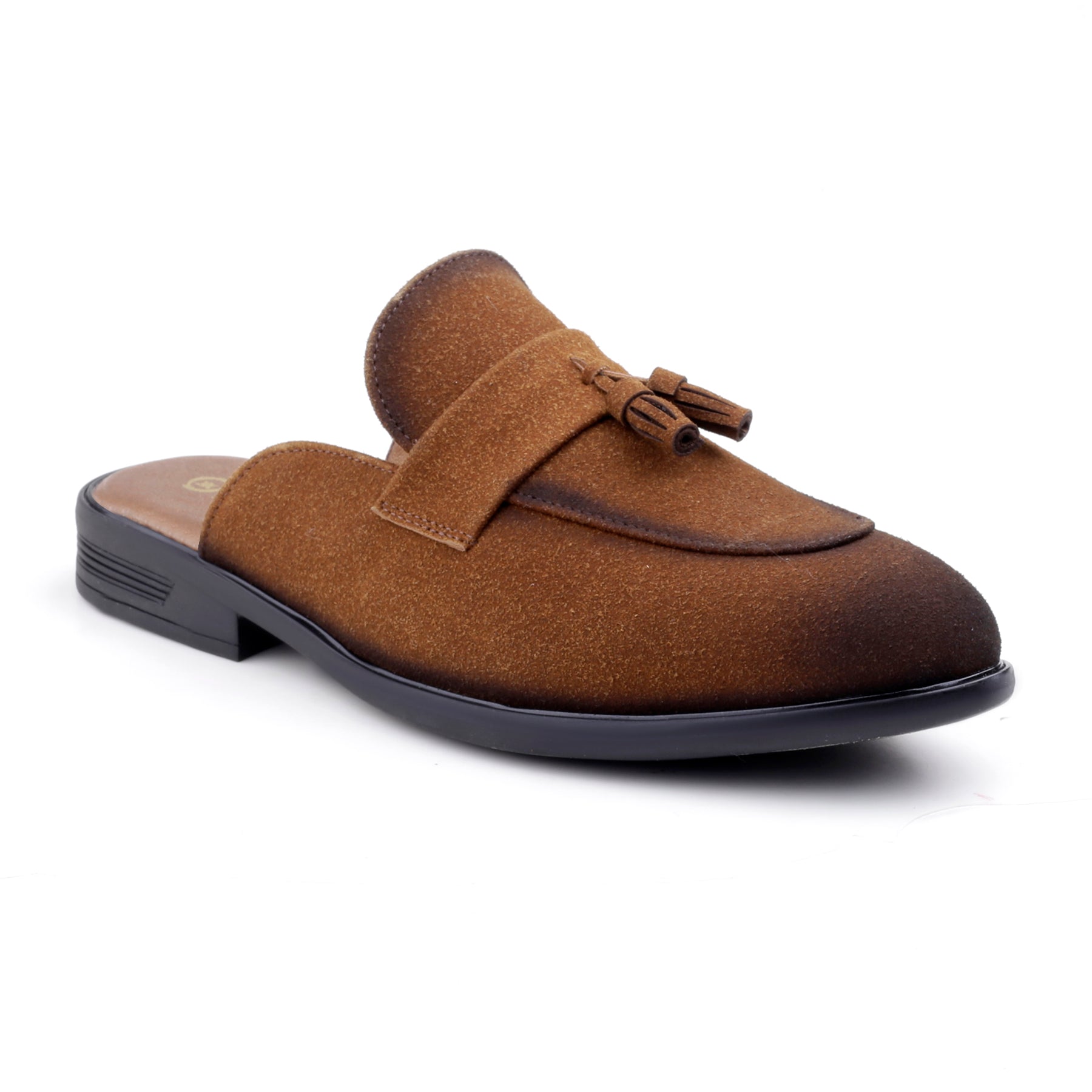 BAXXICO Mens Designer Suede Tassel Mule Loafers Classic Elegance