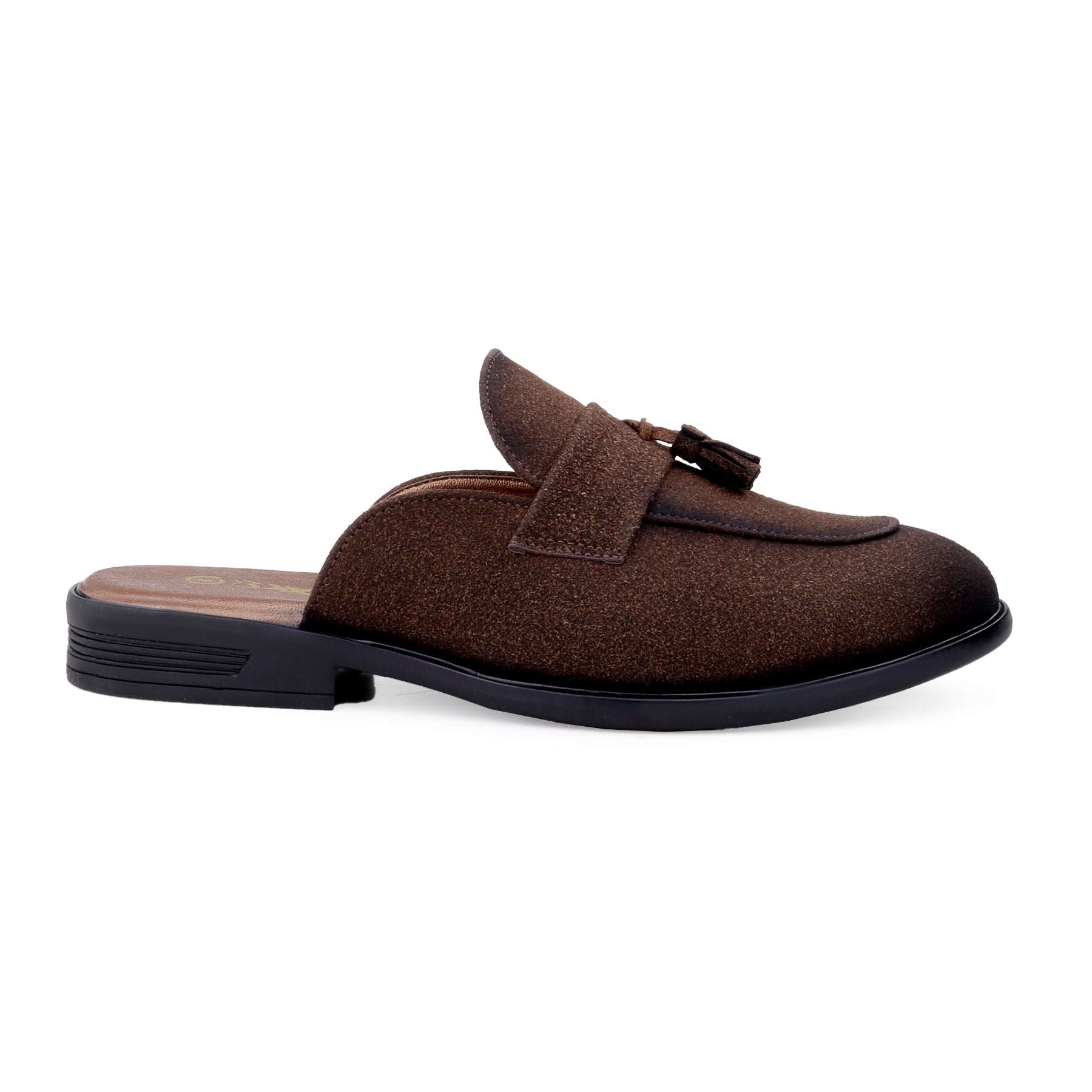 BAXXICO Mens Designer Suede Tassel Mule Loafers Classic Elegance