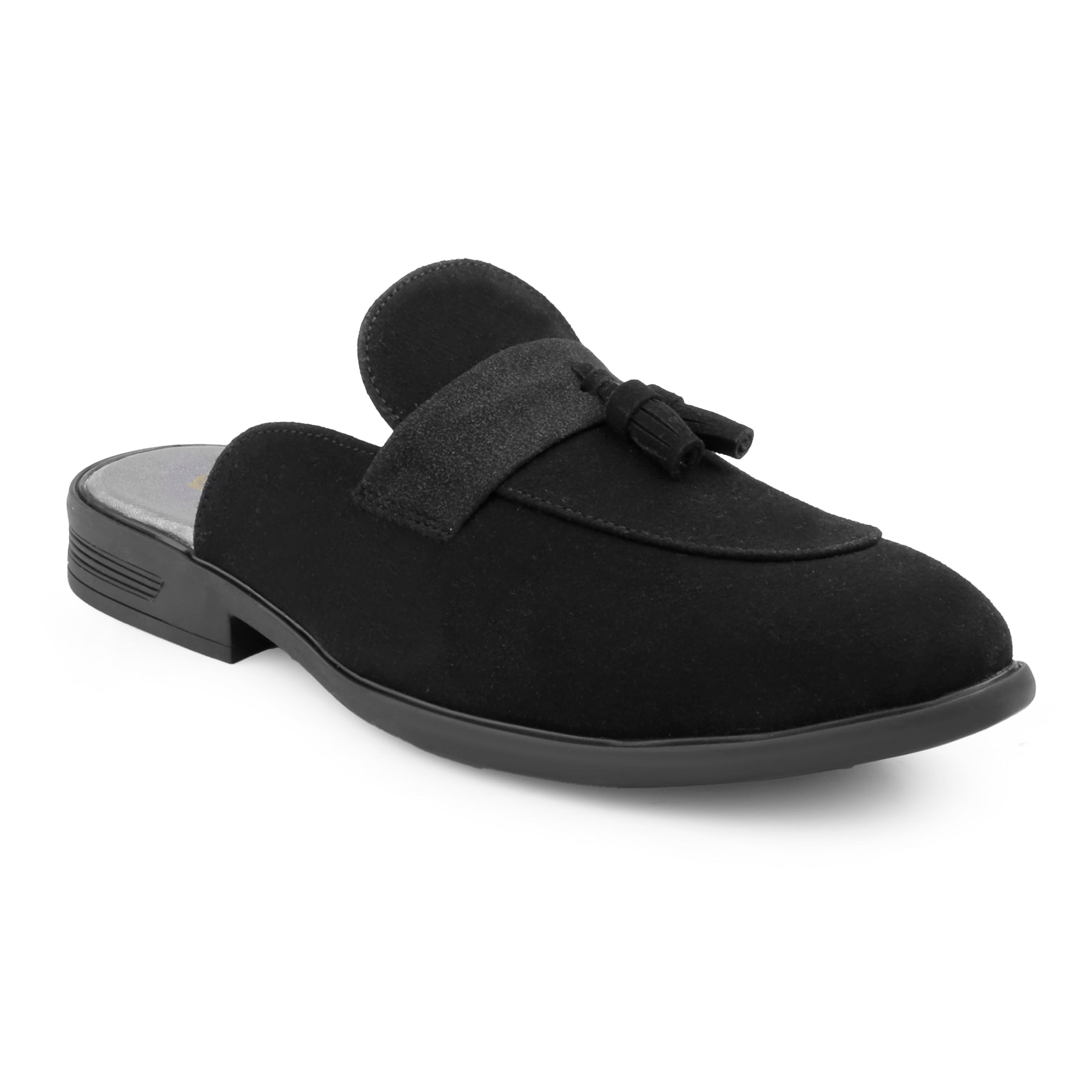 BAXXICO Mens Designer Suede Tassel Mule Loafers Classic Elegance