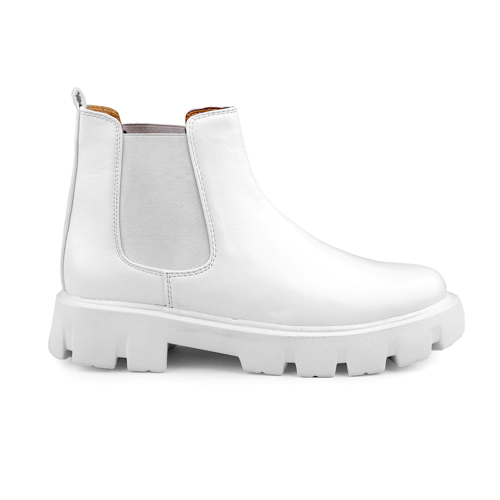 Baxxico Faux Vegan Leather Chelsea Ankle Slip on Boots for Men