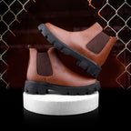 BAXXICO Faux Vegan Chelsea Ankle Slip on Boots for Men