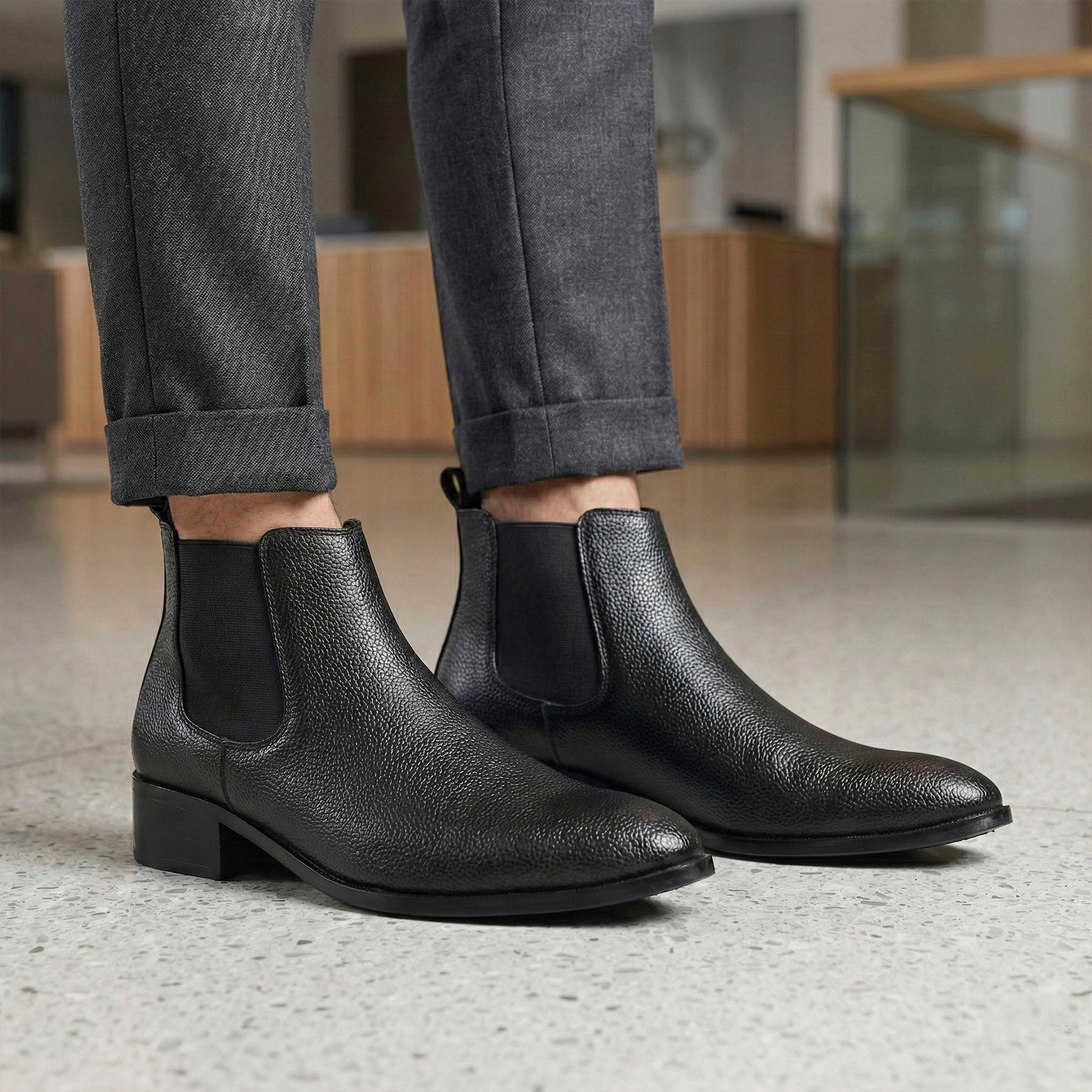 BAXXICO Mens Height Boost Boots 4.5CM Stylish & Comfortable