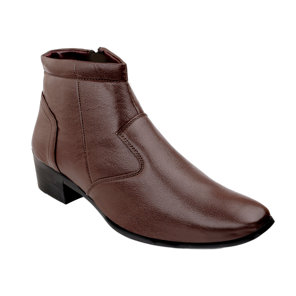 BAXXICO Height Increasing Formal Ankle Zipper Boots