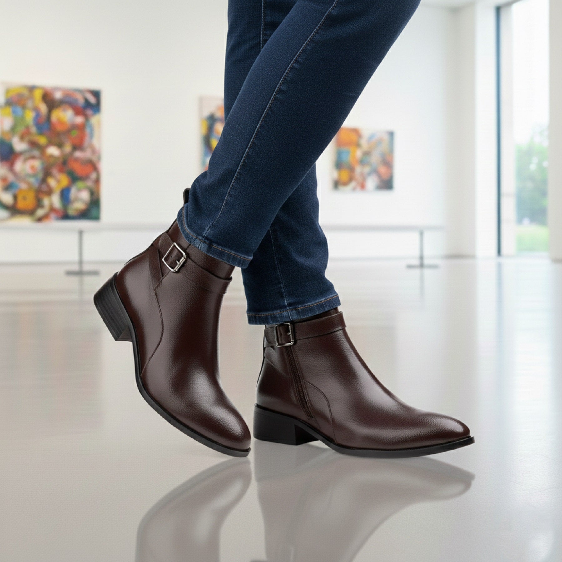 BAXXICO Mens Height Boost Boots for Formal & Casual Wear