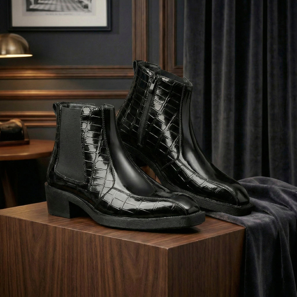BAXXICO Mens Elevator Boots for Extra 2 Inches Height