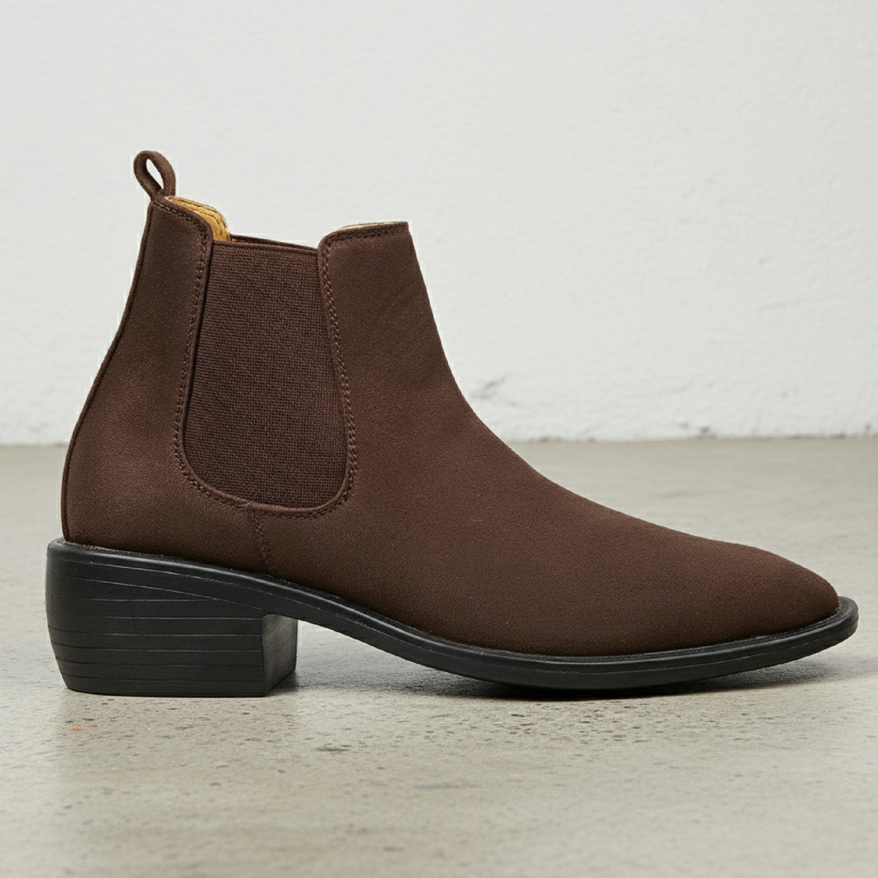 BAXXICO Mens Height Increasing Suede British Formal and Casual Wear Chelsea Boots