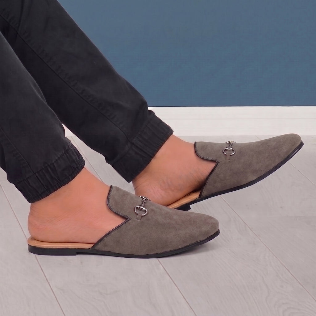 BAXXICO Mens Suede Material Latest Stylish Slip-on Mules