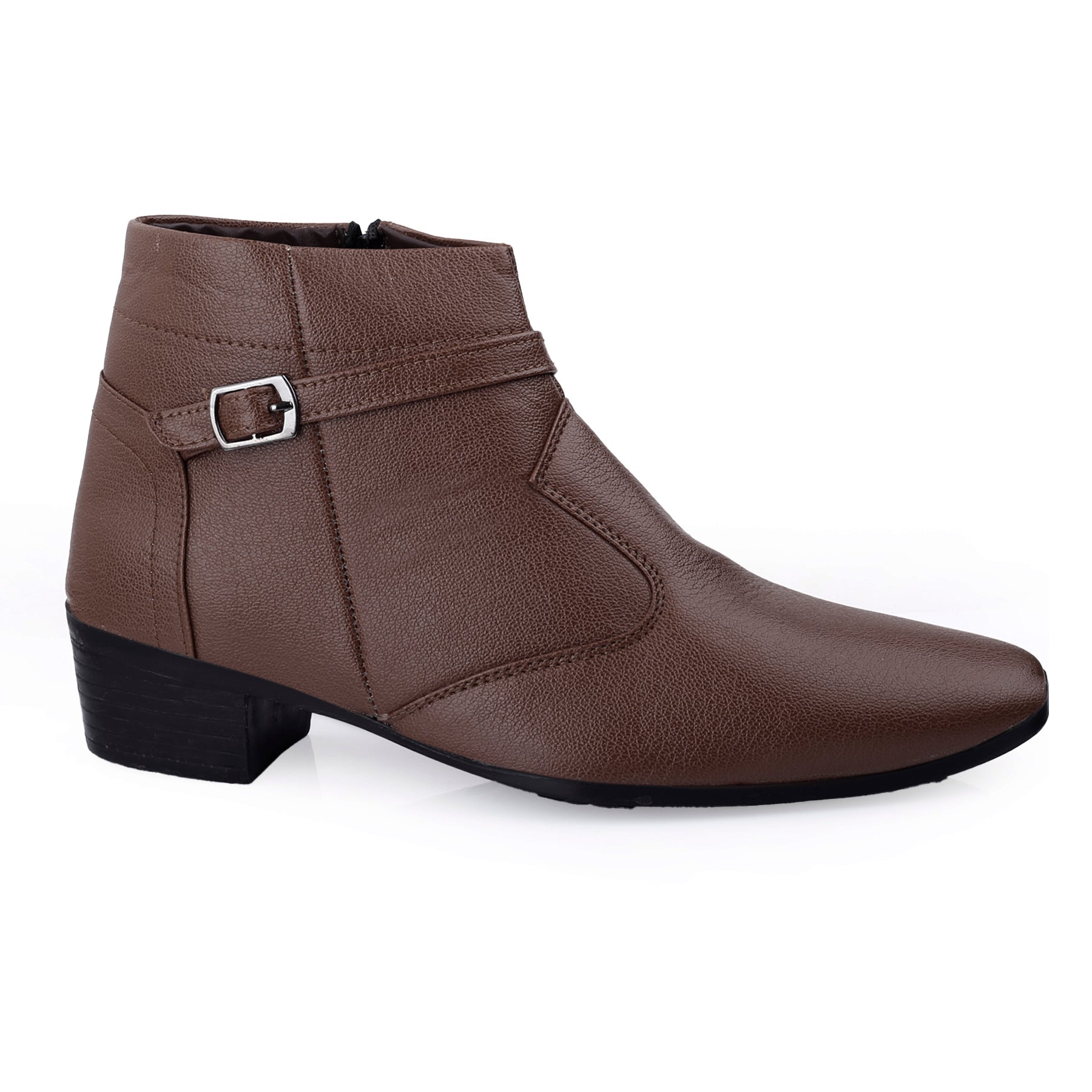 BAXXICO 2 Inch Height Increasing Ankle Zipper Boots For Men
