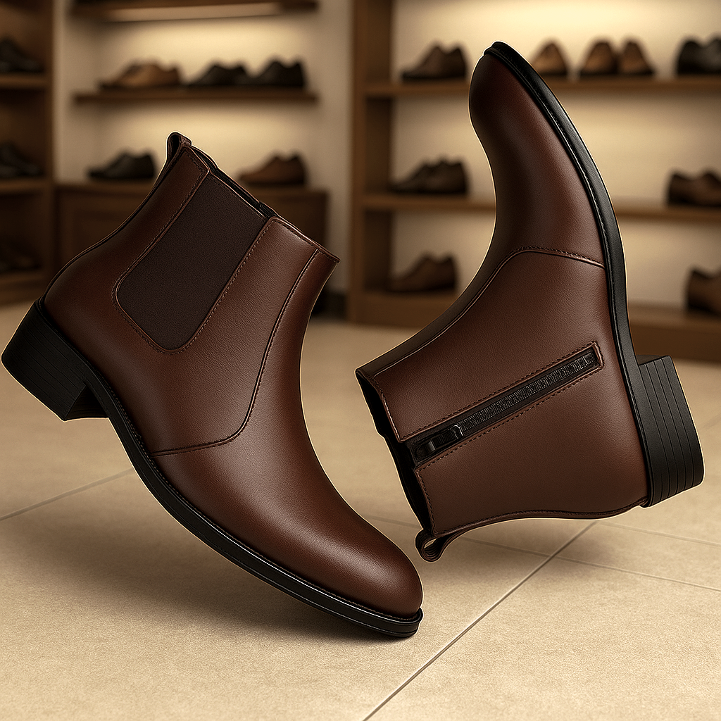 BAXXICO Mens Classic Elevator Boots Height Increase 2 Inches