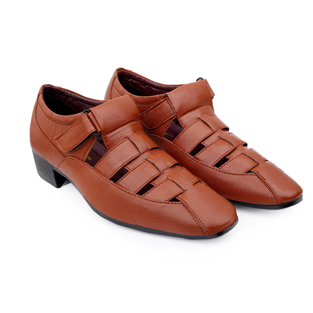 BAXXICO Mens Height Increasing Formal Roman Sandals