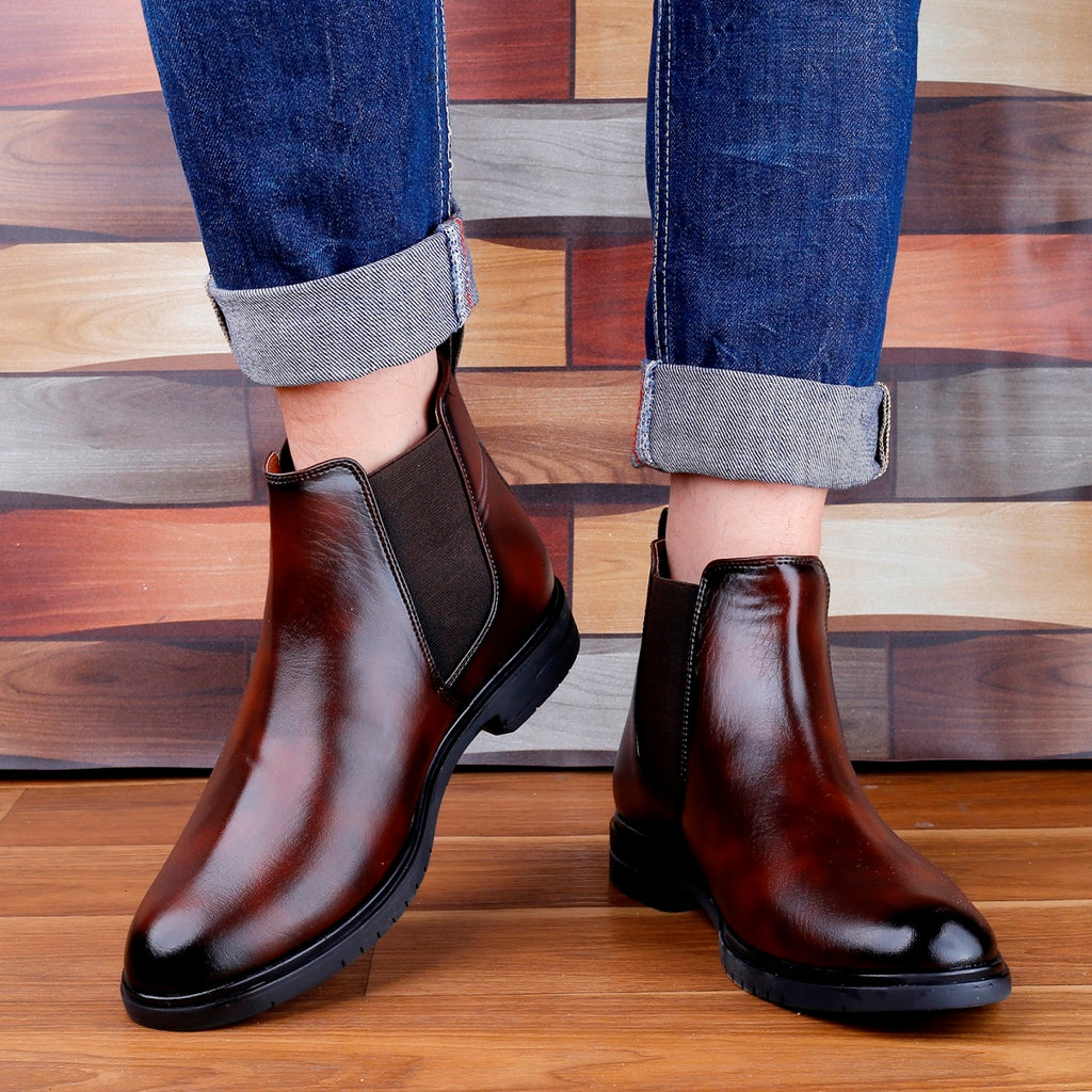 Baxxico New Stylish Men Slip on Ankle Stylish Boots