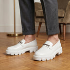 BAXXICO Premium Patent Vegan Buckle Slip ons for Men