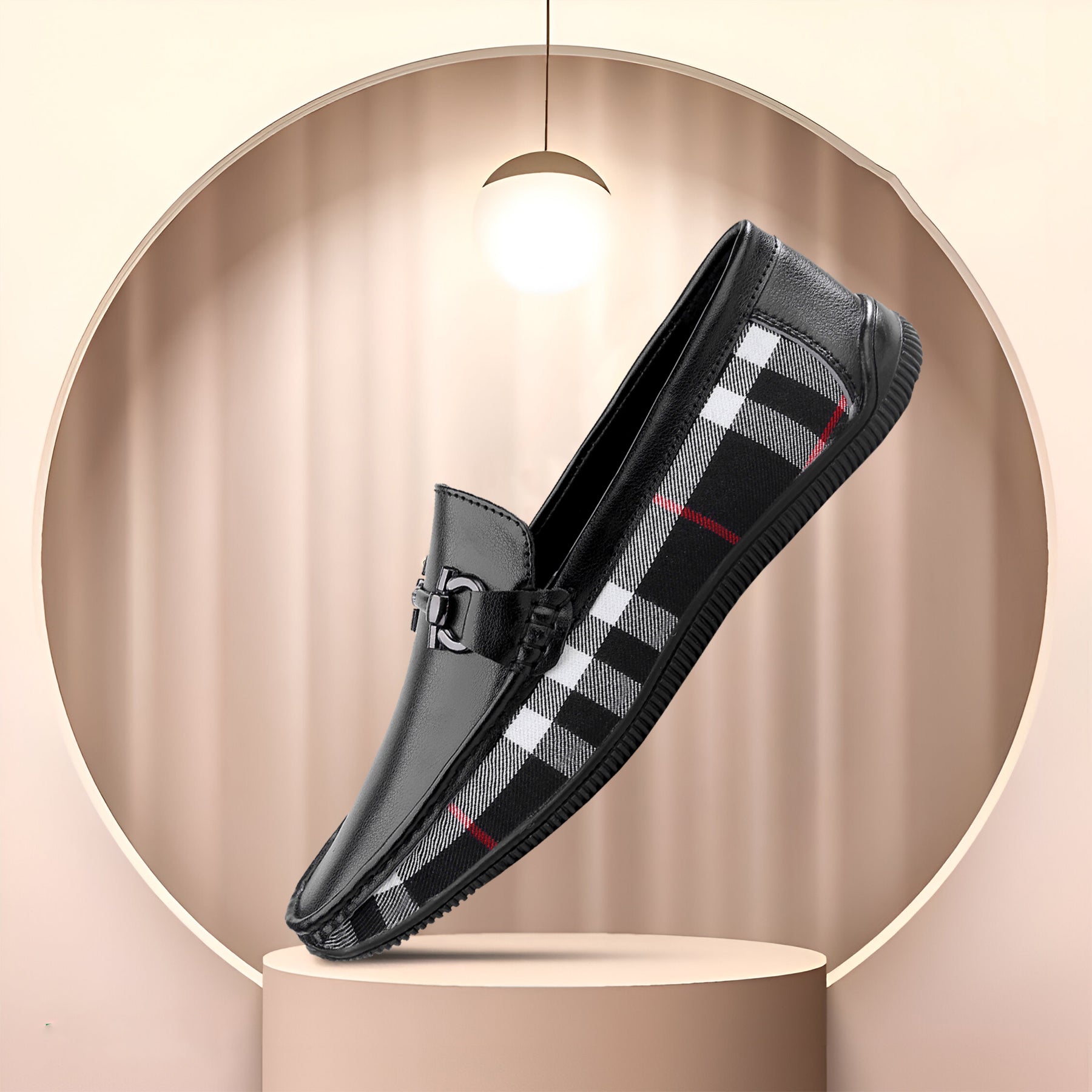 BAXXICO Stylish And Comfortable Checker Loafers for Men