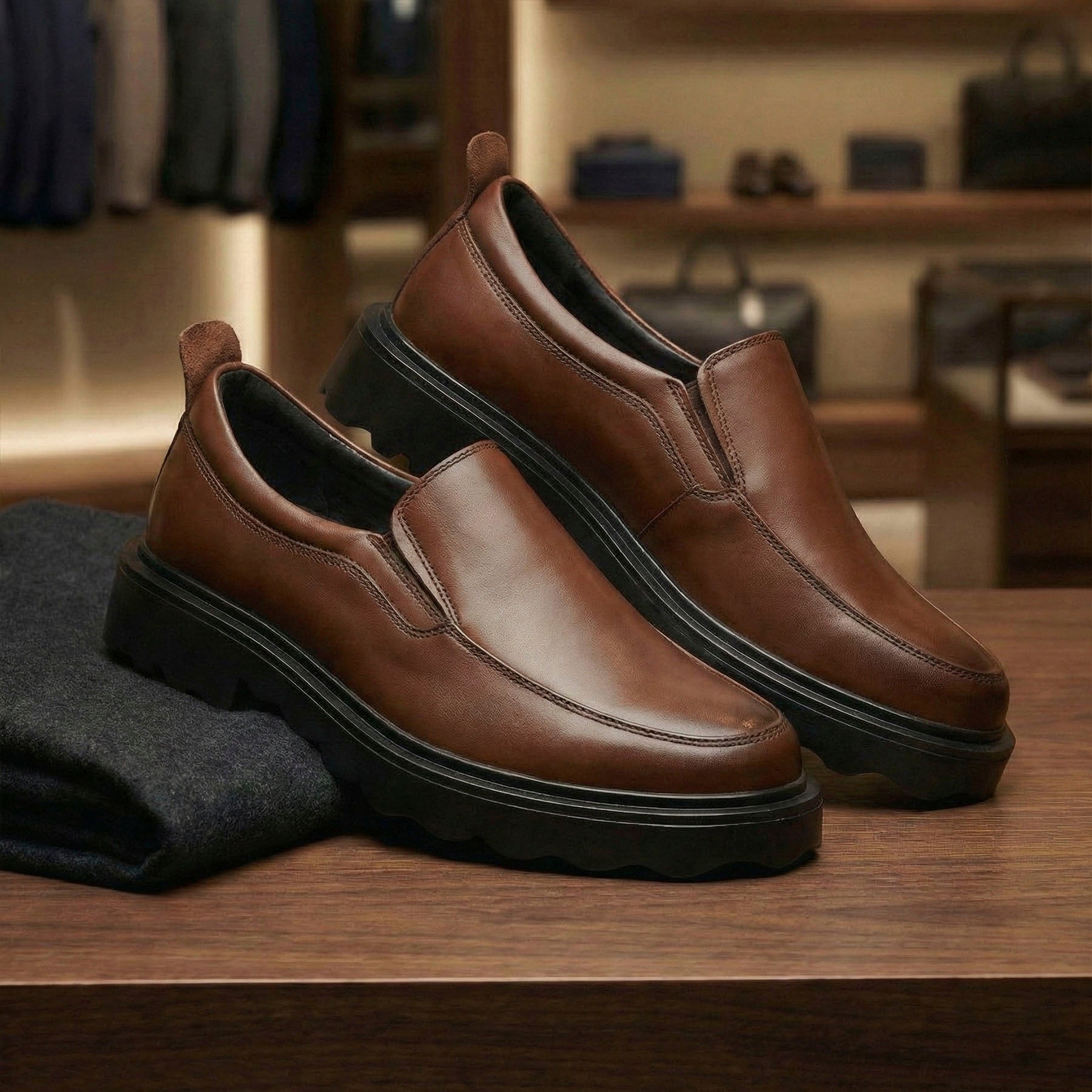 BAXXICO Mens Casual Formal Slip On Shoes Smart & Sophisticated Look