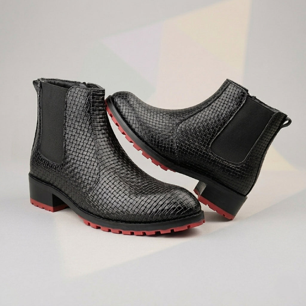 BAXXICO Stylish High Heel Boots with Premium Textured Designer Finish