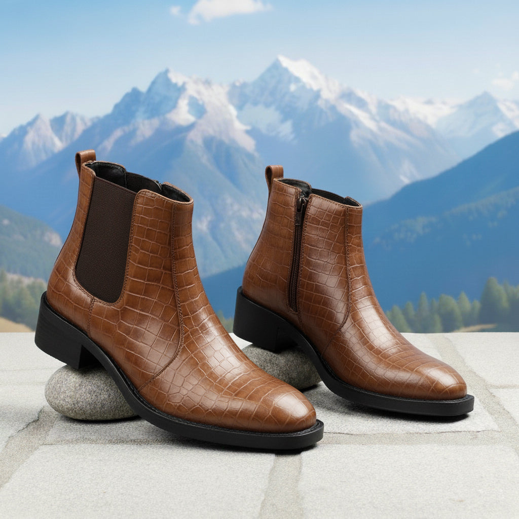 BAXXICO Mens 2 Inch Heel Height Boots Stylish Elevation with Comfort