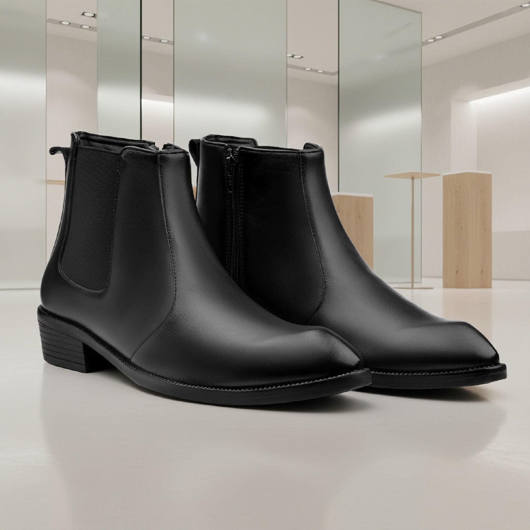 BAXXICO Mens Classic Elevator Boots Height Increase 2 Inches