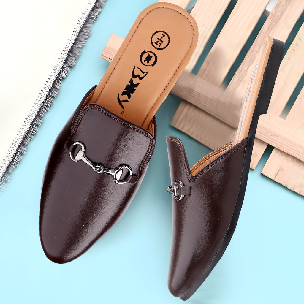 BAXXICO Mens Vegan Leather Material Latest Stylish Mules