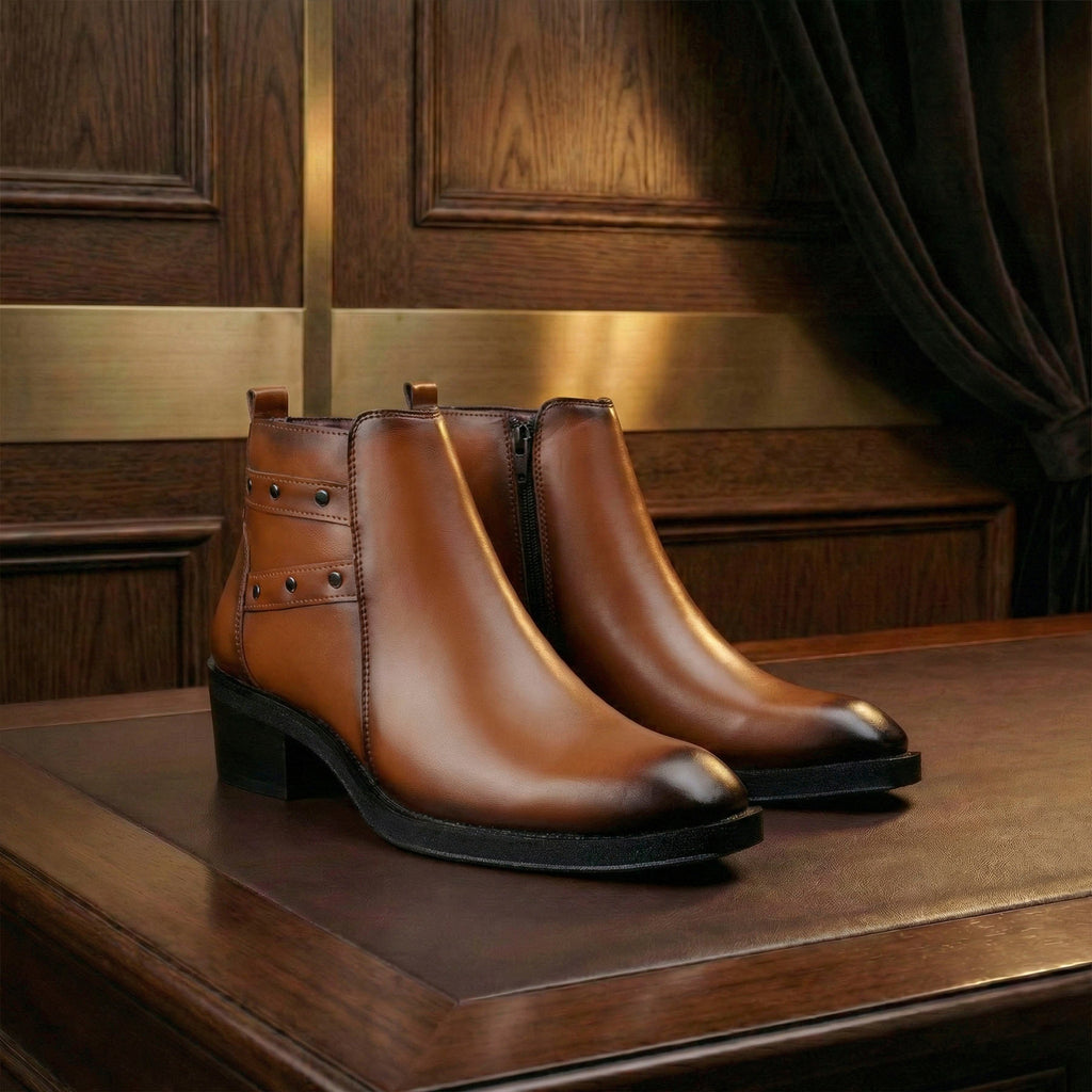 BAXXICO 2 Inch Height Lift Boots Stylish Elevator Footwear for Men