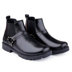 BAXXICO Faux Vegan Leather Ultra Stylish Comfortable Slip on Chelsea Boots for Men