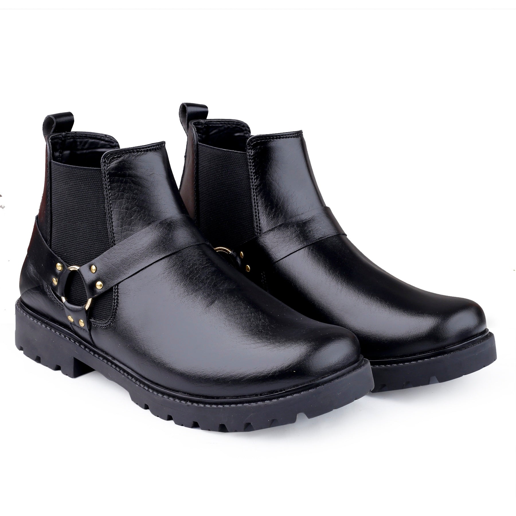 Baxxico Faux Vegan Leather Ultra Stylish Comfortable Slip on Chelsea Boots for Men