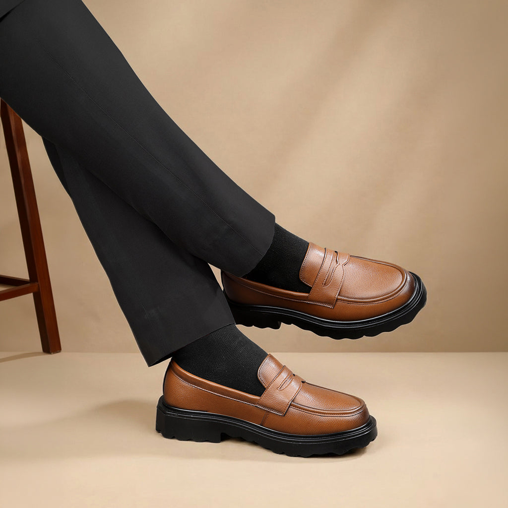 BAXXICO Stylish Black Loafers Crafted for Comfort & Bold Personality