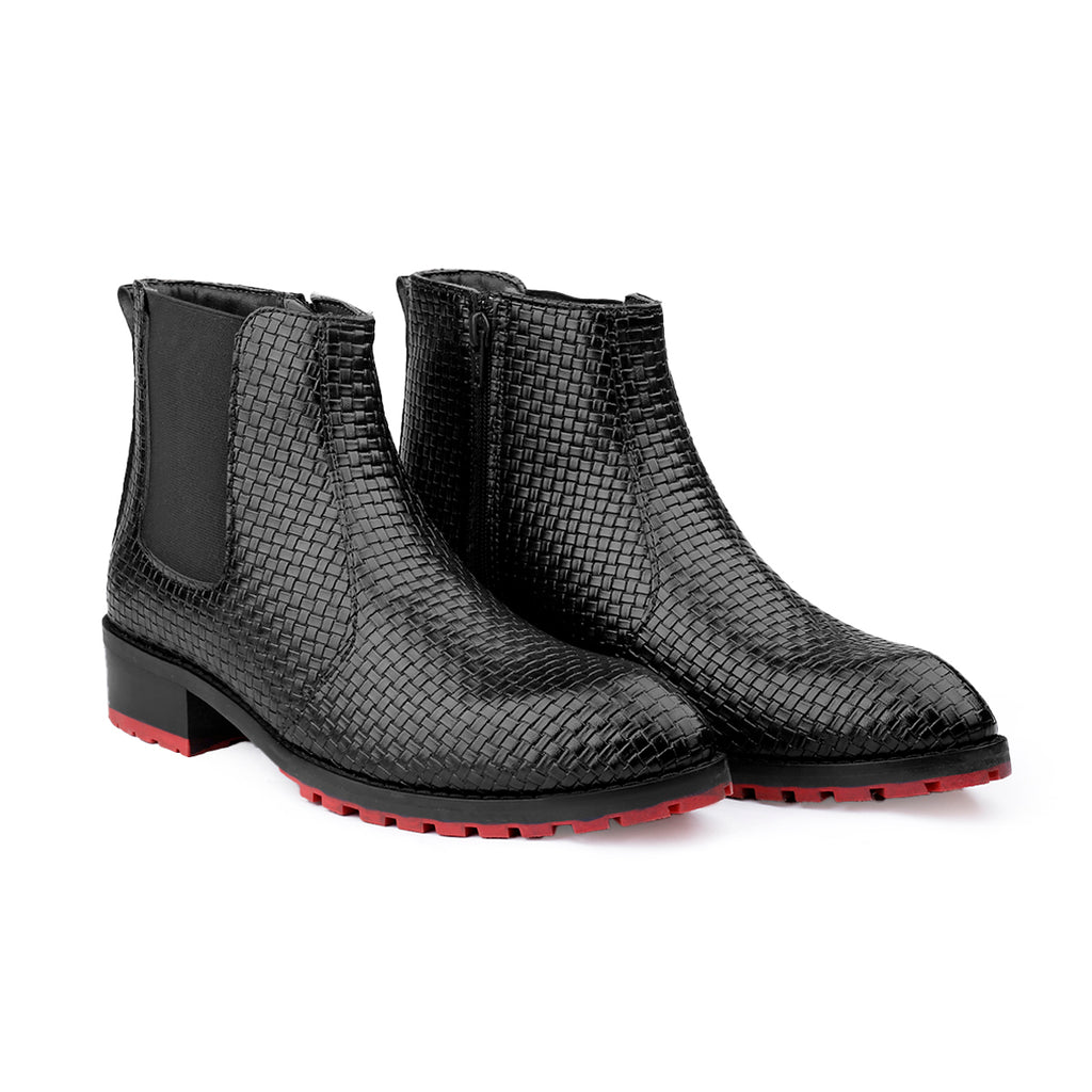BAXXICO Stylish High Heel Boots with Premium Textured Designer Finish