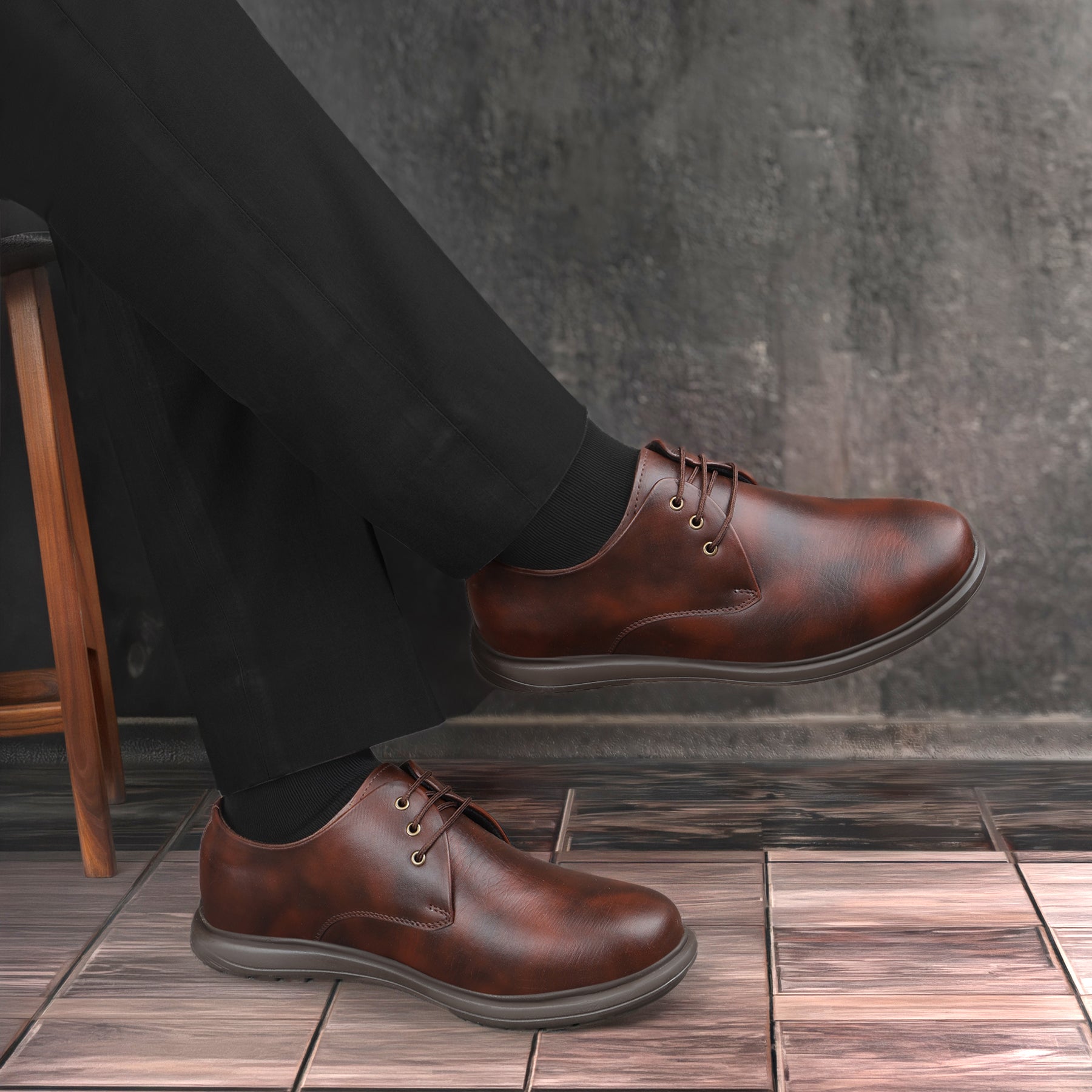BAXXICO Modern Comfort Derby Shoes with Sleek Silhouette & Premium Everyday Wear