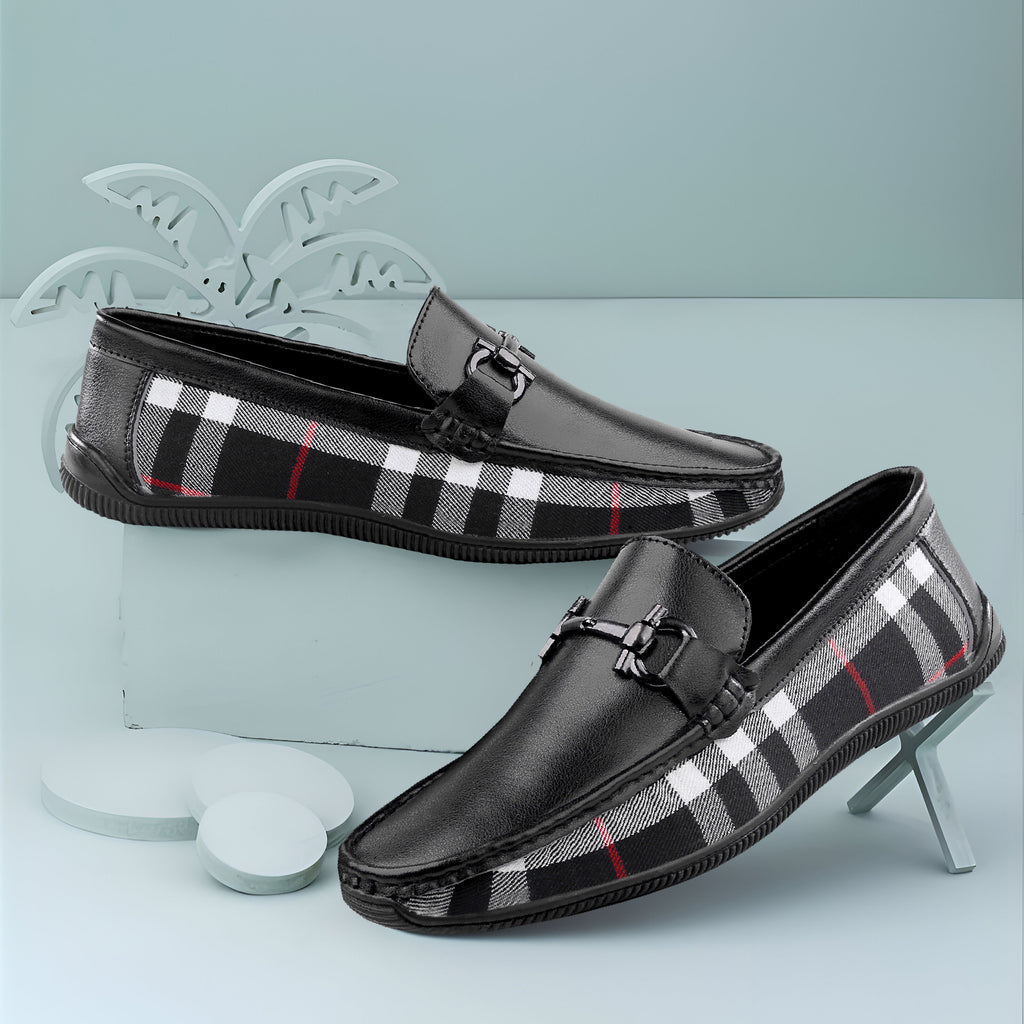BAXXICO Stylish And Comfortable Checker Loafers for Men