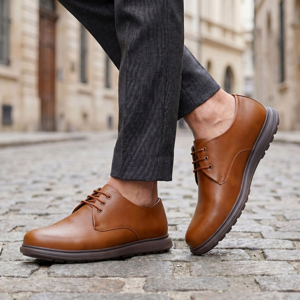 BAXXICO Modern Comfort Derby Shoes with Sleek Silhouette & Premium Everyday Wear
