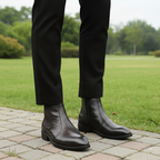 BAXXICO Mens Signature Black Patterned Vegan Boot Dress to Impress