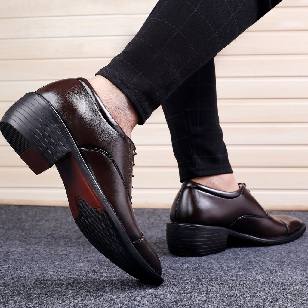 Mens Height Increasing Formal Office Wear Lace Up Shoe