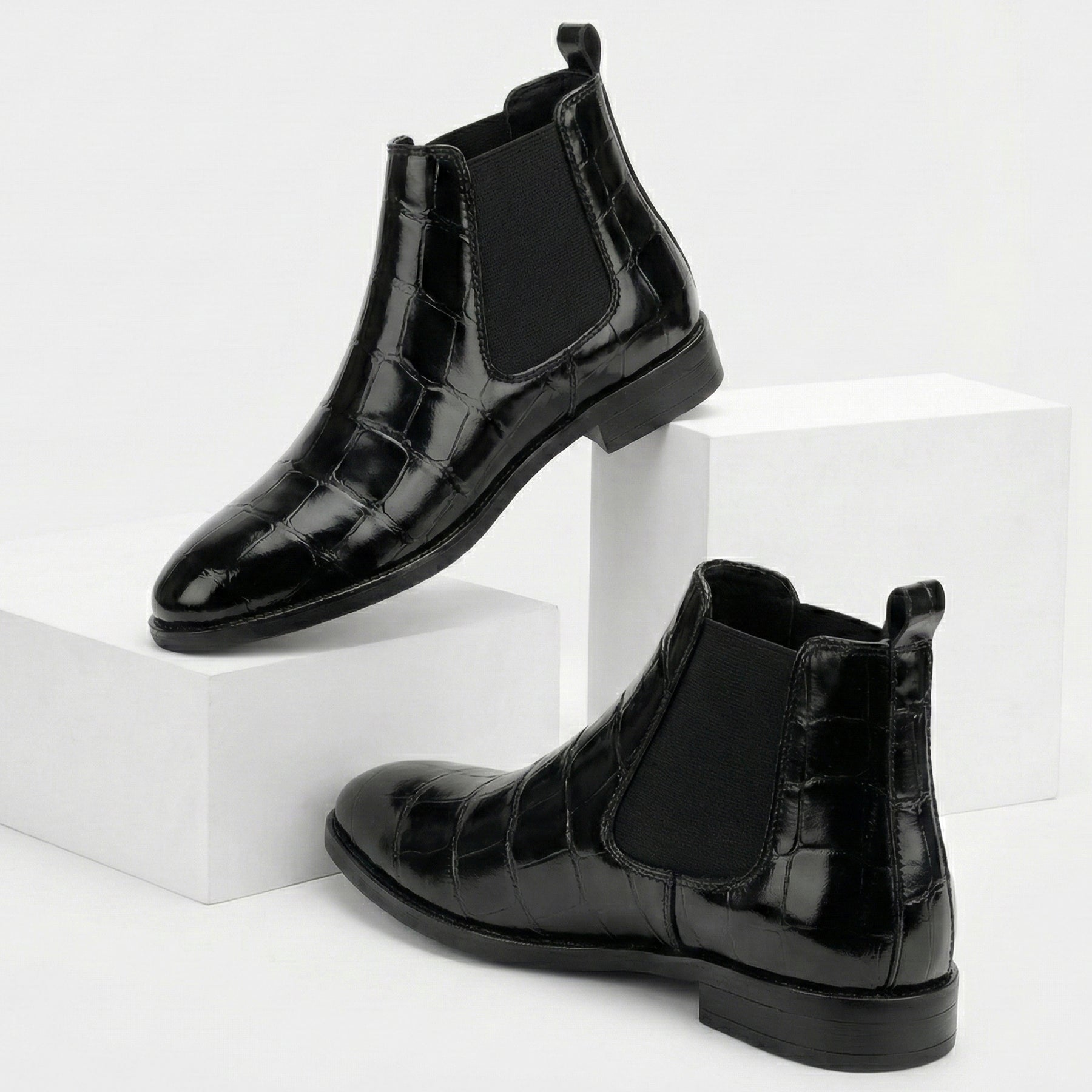 BAXXICO Mens Premium Vegan Leather Stylish Boots Durable Comfortable & Timeless Design