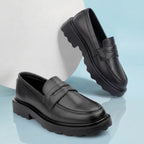 BAXXICO Stylish Black Loafers Crafted for Comfort and Bold Personality