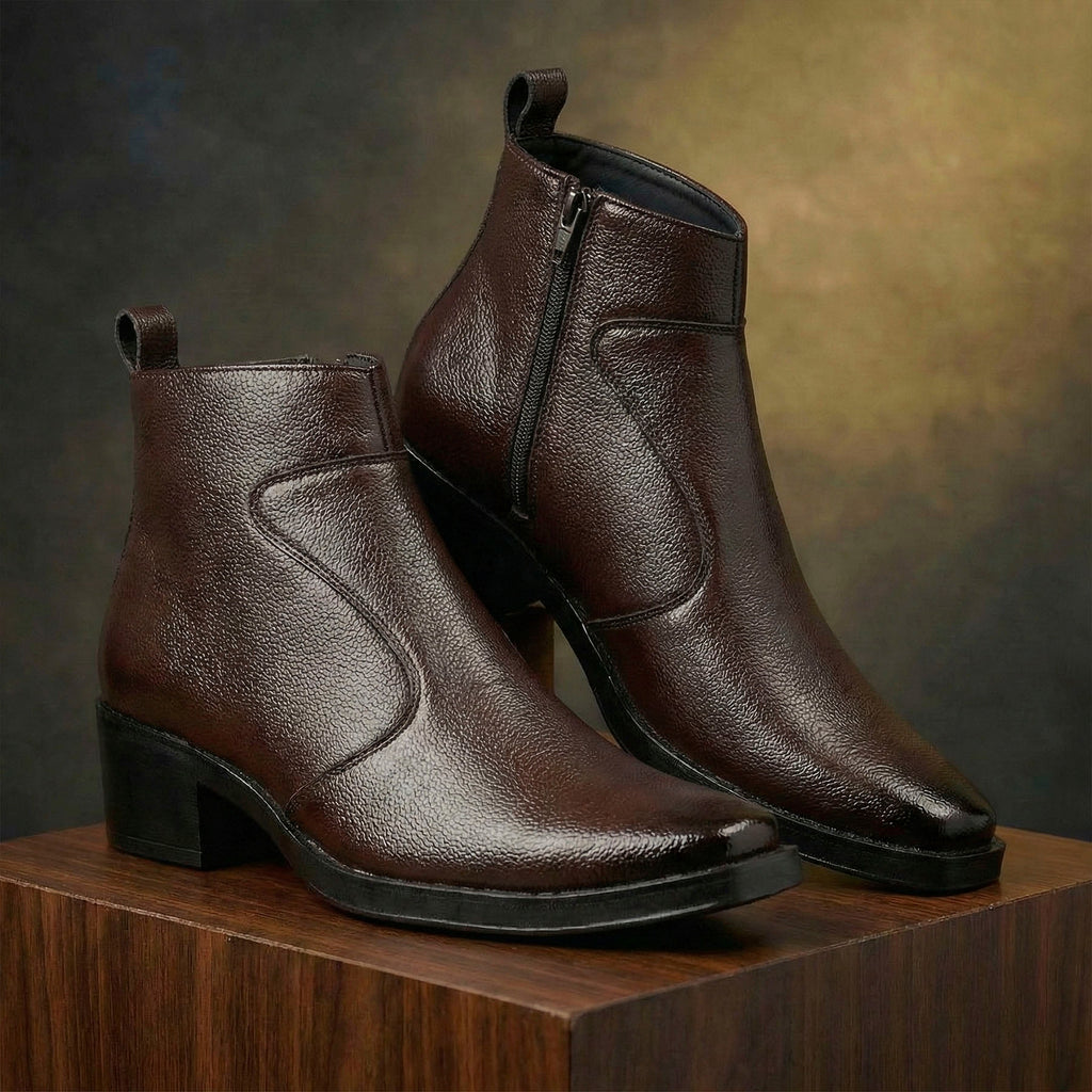 BAXXICO Mens 2 Inch Heel Height Increasing Boots