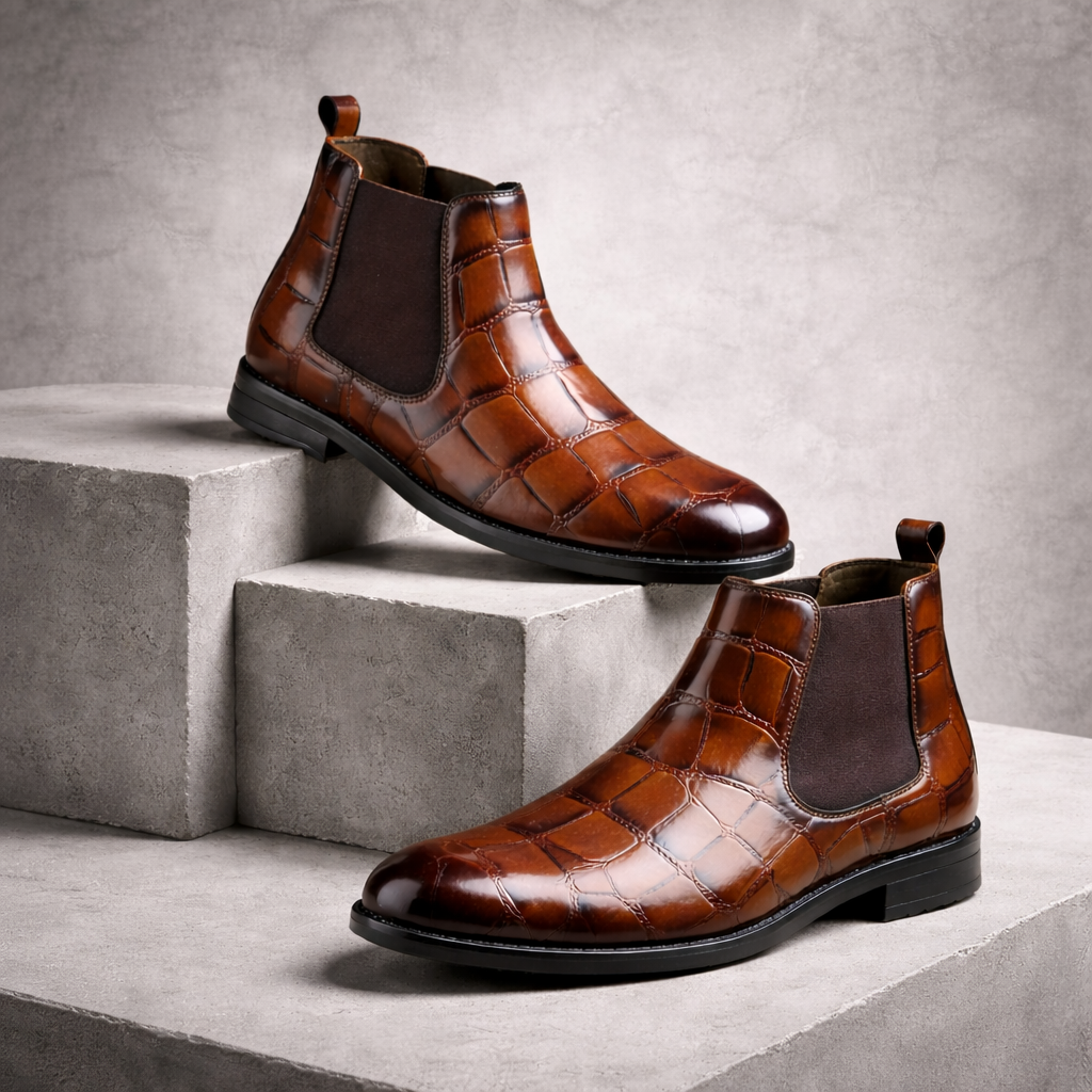 BAXXICO Mens Premium Vegan Leather Stylish Boots Durable Comfortable & Timeless Design