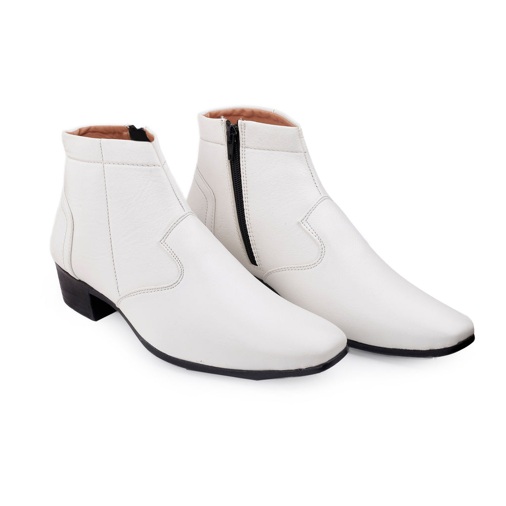 BAXXICO Height Increasing Formal Ankle Zipper Boots