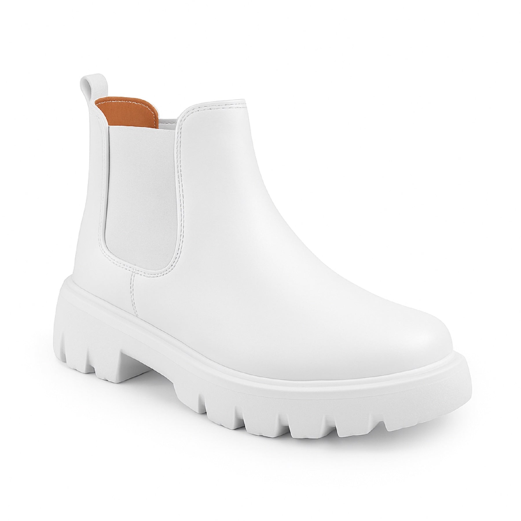 Baxxico Faux Vegan Leather Chelsea Ankle Slip on Boots for Men
