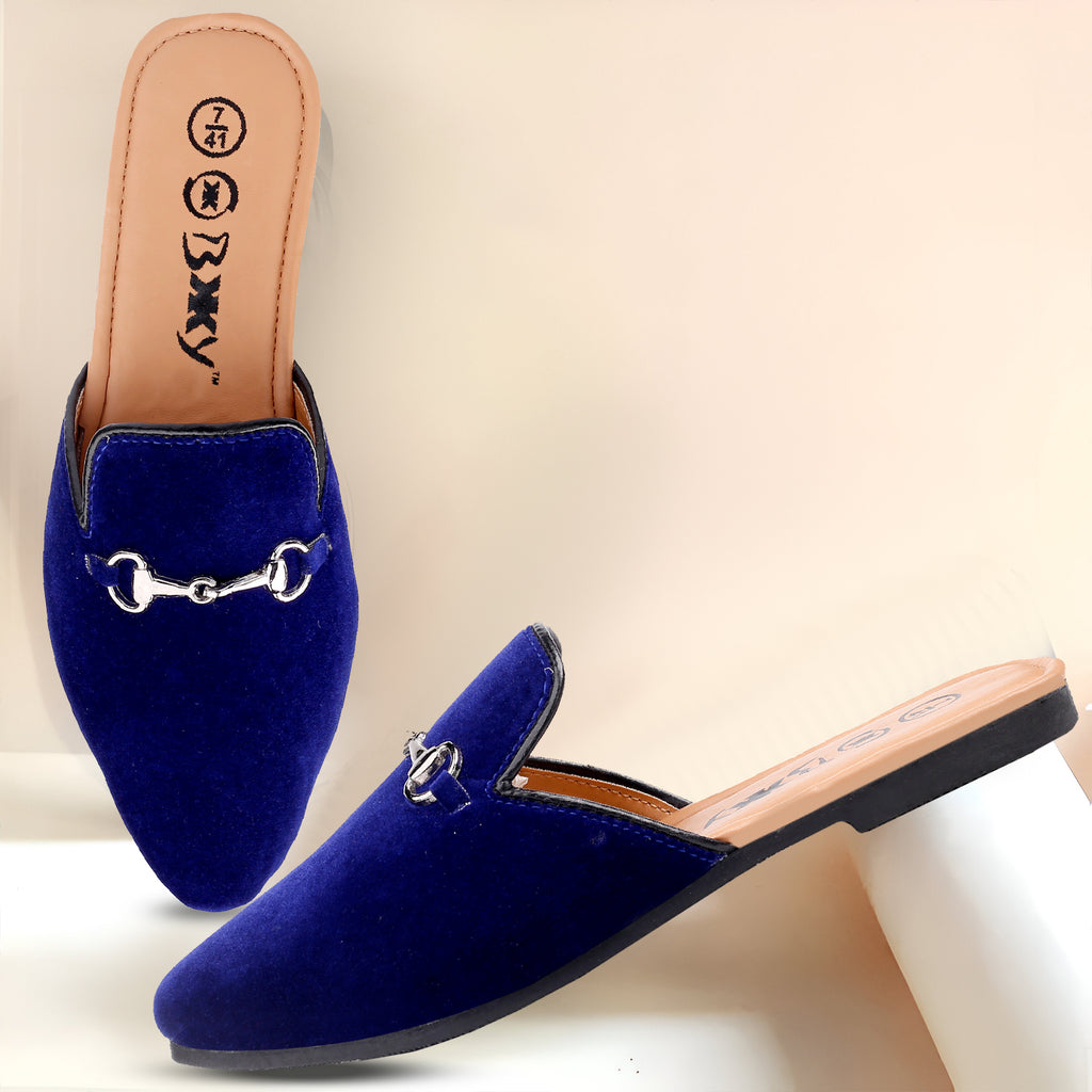 BAXXICO Mens Suede Material Latest Stylish Slip-on Mules