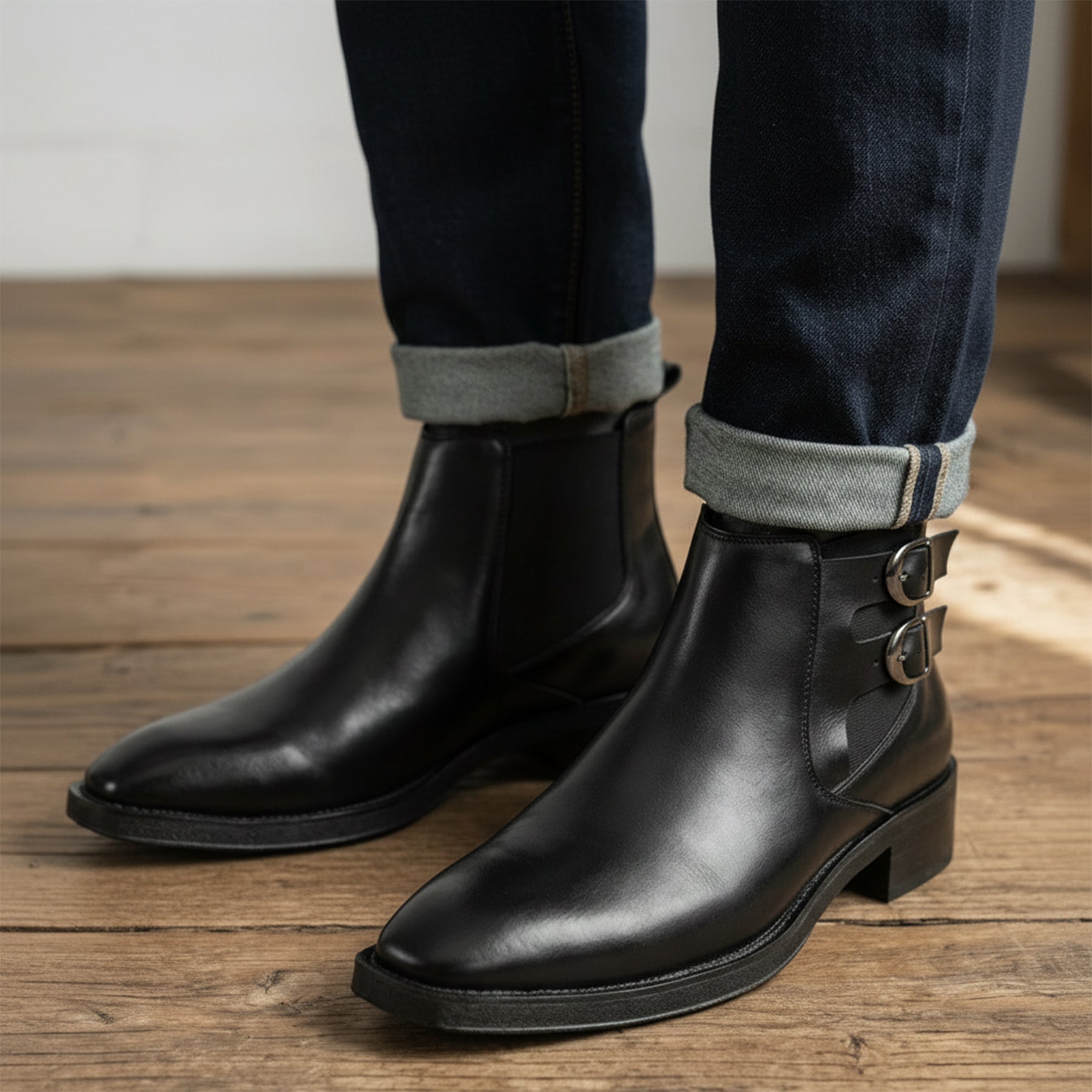 BAXXICO Mens Formal Chelsea Boots Extra Height Lift Comfortable Fashion Boots